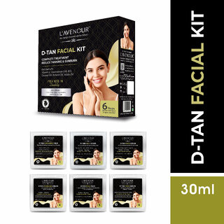 L'avenour D Tan Facial Kit for Instant Glow Deep Cleanses Removes Tan  Pigmentation For Men  Women 30ml (Pack of 12)