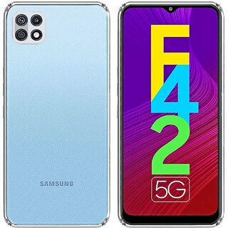                       Finaux Soft Silicon |Scratch Resistant Clear Case for Samsung A22 5G |F42 5G - Transparent                                              