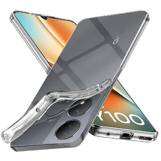                       Finaux Soft Silicon |Scratch Resistant Clear Case for Vivo Y100 5G|Vivo T2 5G - Transparent                                              