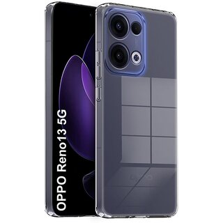                       Finaux Soft Silicon |Scratch Resistant Clear Case for Oppo Reno 13 5G - Transparent                                              