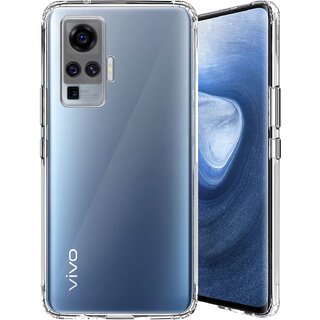                       Finaux Soft Silicon |Scratch Resistant Clear Case for Vivo X50 Pro - Transparent                                              