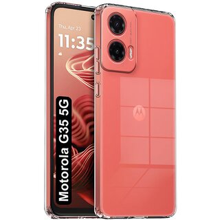 Finaux Soft Silicon |Scratch Resistant Clear Case for Moto G35 5G - Transparent Finaux Soft Silicon |Scratch Resistant Clear Case for Moto G35 5G - Transparent