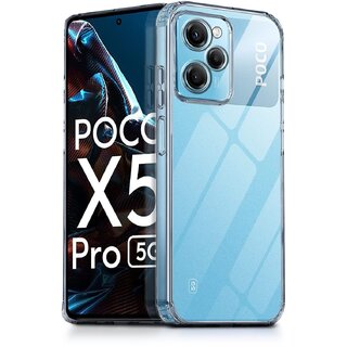 Finaux Soft Silicon |Scratch Resistant Clear Case for POCO X5 Pro 5G - Transparent Finaux Soft Silicon |Scratch Resistant Clear Case for POCO X5 Pro 5G - Transparent