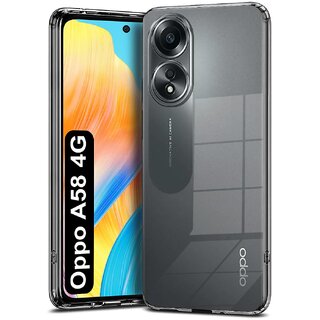 Finaux Soft Silicon |Scratch Resistant Clear Case for Oppo A58 4G - Transparent Finaux Soft Silicon |Scratch Resistant Clear Case for Oppo A58 4G - Transparent