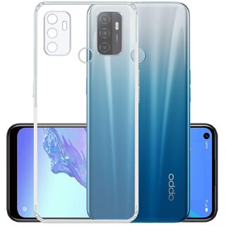                       Finaux Soft Silicon |Scratch Resistant Clear Case for Oppo A53 - Transparent                                              