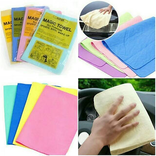                      Unique Living Magic Towel||Magic Towel Reusable Absorbent Water[30CM*40CM] Scrub Pad(Regular, Pack of 7)                                              