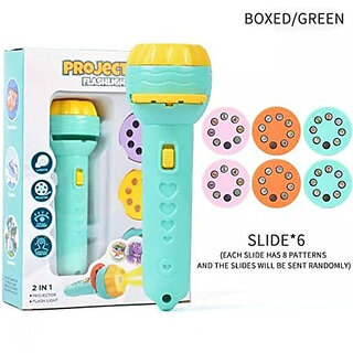 6 slides 48 patterns Projector Torch Slide Flashlight Projector torch for kids(Green) 6 slides 48 patterns Projector Torch Slide Flashlight Projector torch for kids(Green)