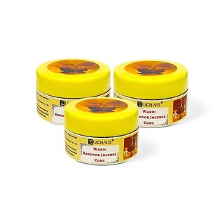                       EUQINU Wardi Bakhoor Long Lasting Aroma Incense Cone - 25g (Pack Of 3)                                              