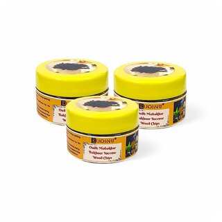                       EUQINU Oudh Mubakhar Bakhoor Long Lasting Aroma Incense Wood Chips - 25g (Pack Of 3)                                              