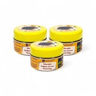                       EUQINU Albarakah Bakhoor Long Lasting Aroma Incense Wood Chips - 25g (Pack Of 3)                                              