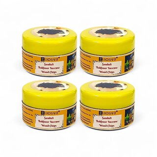                       EUQINU Sandali Bakhoor Incense Wood Chips For Rich, Soothing Scent, Calm, Relaxing Atmosphere - (Pack Of 4) 25g                                              