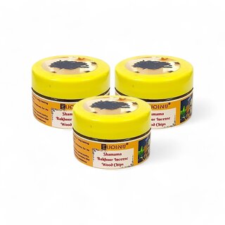                       EUQINU Shamama Bakhoor Long Lasting Aroma Incense Wood Chips - 25g (Pack Of 3)                                              