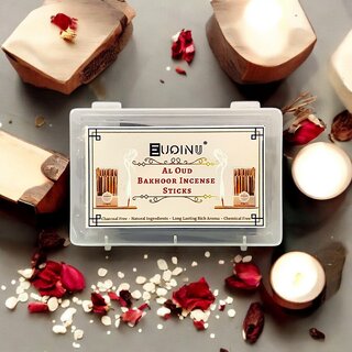 EUQINU Al Oud Premium Incense Sticks Long-Lasting Luxurious Oud Scent - 48gm EUQINU Al Oud Premium Incense Sticks Long-Lasting Luxurious Oud Scent - 48gm