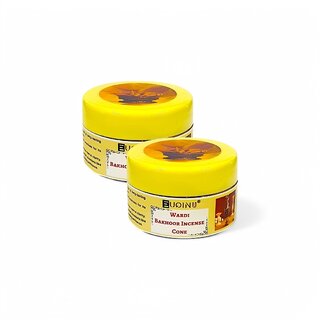                       EUQINU Wardi Bakhoor Long Lasting Aroma Incense Cone - 25g (Pack Of 2)                                              