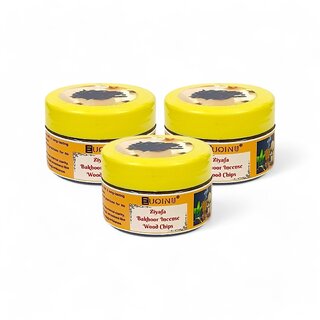                       EUQINU Ziyafa Bakhoor Long Lasting Aroma Incense Wood Chips - 25g (Pack Of 3)                                              