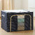 Large Capacity Foldable Storage with Steel Frame, Extra Large Quilt Luggage Cover (60L x 40W x 18H Centimeters, Black)