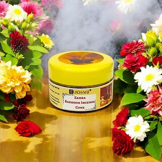                       EUQINU Bakhoor Premium Zahra Cone Long-Lasting Aroma for a Relaxing Atmosphere (25gm)                                              
