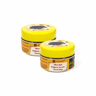                       EUQINU Albarakah Bakhoor Long Lasting Aroma Incense Wood Chips - 25g (Pack Of 2)                                              