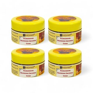 EUQINU Albakhoor Bakhoor Incense Cone For Rich, Soothing Scent, Calm, Relaxing Atmosphere - (Pack Of 4) 25g EUQINU Albakhoor Bakhoor Incense Cone For Rich, Soothing Scent, Calm, Relaxing Atmosphere - (Pack Of 4) 25g