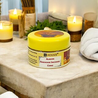                       EUQINU Bakhoor Premium Almisk Cone Long-Lasting Aroma for a Relaxing Atmosphere (25gm)                                              