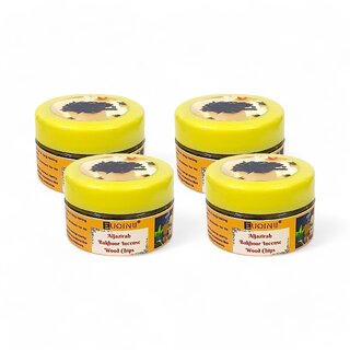                       EUQINU Aljazirah Bakhoor Long Lasting Aroma Incense Wood Chips - 25g (Pack Of 4)                                              