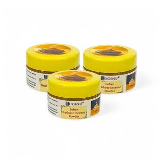                       EUQINU Loban Bakhoor Long Lasting Aroma Incense Powder - 25g (Pack Of 3)                                              