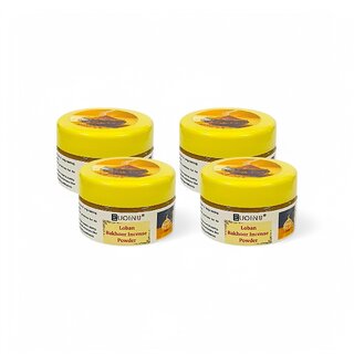                       EUQINU Loban Bakhoor Long Lasting Aroma Incense Powder - 25g (Pack Of 4)                                              
