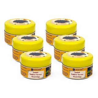 EUQINU Sandali Bakhoor Long Lasting Aroma Incense Wood Chips - 25g (Pack Of 6) EUQINU Sandali Bakhoor Long Lasting Aroma Incense Wood Chips - 25g (Pack Of 6)