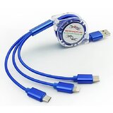 1PCS SMART Multi Charging Cable 3 in 1 USB Mobile Phone Charger Cord U..