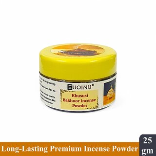                       EUQINU Khususi Bakhoor Incense Powder For Rich, Soothing Scent, Calm, Relaxing Atmosphere - (Pack Of 1) 25g                                              