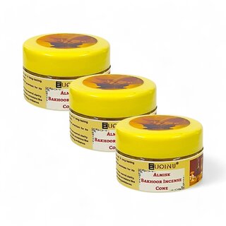                       EUQINU Almisk Bakhoor Long Lasting Aroma Incense Cone - 25g (Pack Of 3)                                              