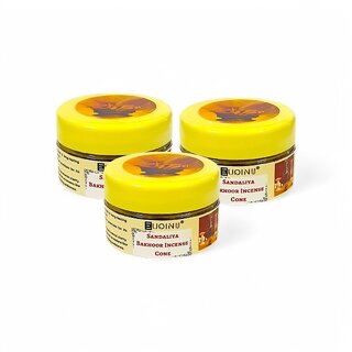 EUQINU Sandaliya Bakhoor Long Lasting Aroma Incense Cone - 25g (Pack Of 3) EUQINU Sandaliya Bakhoor Long Lasting Aroma Incense Cone - 25g (Pack Of 3)