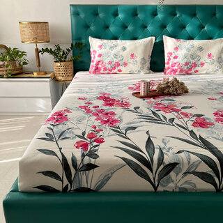                       Bohomandala Hand Block Peacock Feather Cotton Double                                              