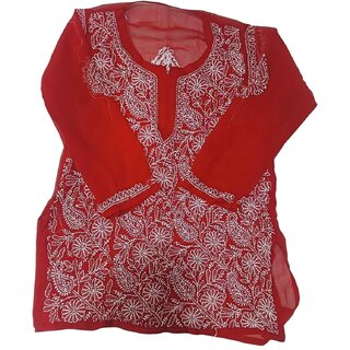 Women Pure Lucknawi Chicken Kurti