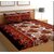 BEDZY Floral Print 180 TC Cotton Blend Single Bedsheet with 1 Pillow Cover (Brown, 153 x 229cm)