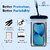 Waterproof Mobile Pouch Cover for All Mobiles, Cellphone Dry Bag Compatible All Smartphones up to 6.5 inches (Black)