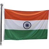 The Flag Shop Indian Outdoor Flag of Size 1.5 ft x 2.5 ft in 100% Poly..