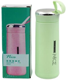 400ml Glass Water Bottle with Silicone Sleeve  Reusable Leak-Proof Bottle for Men  Women  Travel-Friendly, Eco-Friend