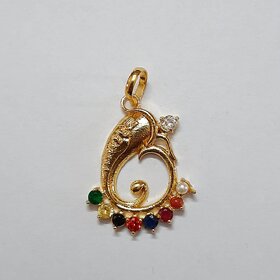 navratan gold plated pendent