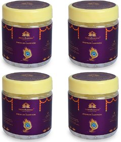 Manokamna Premium Camphor Tablets with Spiritual Essence Strong Aroma for Havan and Puja (50gm Pack of 4)