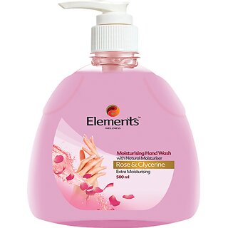                       Element Wellnes Rose  Glycerine Moisturising Hand Wash 500ml (pack of 1)                                              