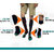 Pack Of 2 - Compression Socks Unisex Striped Knee High, Calf Length Socks