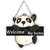 Tiny Shiny Art Panda Wooden Wall Hanging for Living Room/Bedroom/Office Gift Decoration