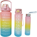 Unbreakable Silicone Water Bottle, Motivational Water Gallon with Time..
