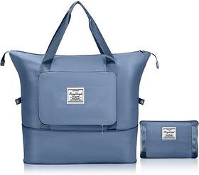 Lightweight Waterproof Large Capacity Folding Travel Duffel Bags Small Travel Bag  - Medium(Blue)