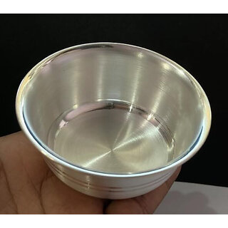                       Astro-D 999 Solid Silver Chandi Bowl 35 Grams for Laddu Gopal Childern for Gift, (Gold, Silver)                                              
