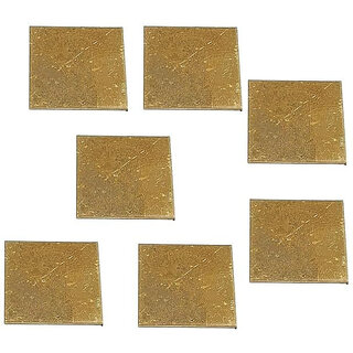Astro-D Gems Set of 7 Pieces Pure Brass/Peetal Square Pieces, (Gold, Brass) Astro-D Gems Set of 7 Pieces Pure Brass/Peetal Square Pieces, (Gold, Brass)