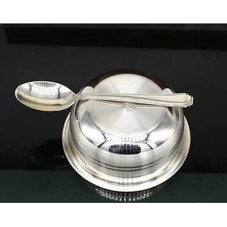 Astro Astro-D 999 Silver katori 25gm with Silver Spoon 14gm., (Silver, Silver) Astro Astro-D 999 Silver katori 25gm with Silver Spoon 14gm., (Silver, Silver)