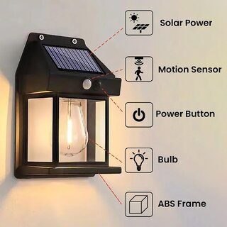                       Solar Interaction Wall Lamp Outdoor Solar Light For Anywhere Solar Light Set(Wall Mounted Pack of 1)                                              