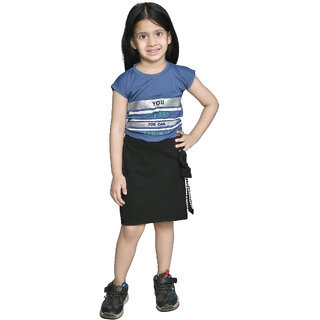 Kid Kupboard Cotton Girls T-Shirt and Skirt Set, Multicolor, Half-Sleeves, 7-8 Years KIDS7648 Kid Kupboard Cotton Girls T-Shirt and Skirt Set, Multicolor, Half-Sleeves, 7-8 Years KIDS7648
